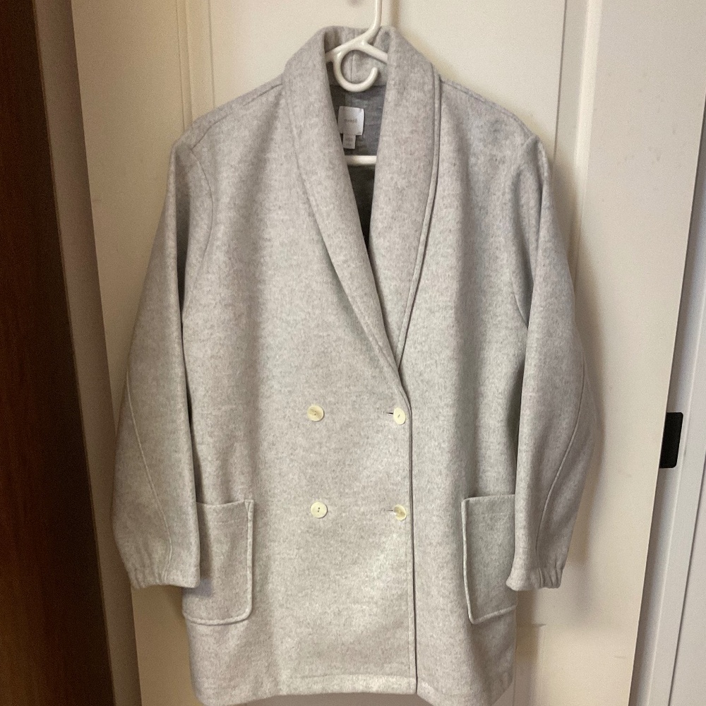 J. Jill Pure Jill Double Breasted Pea Coat EUC Size LP